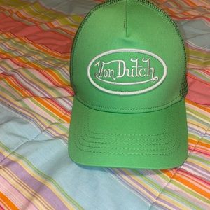Slime Green Von Dutch trucker hat